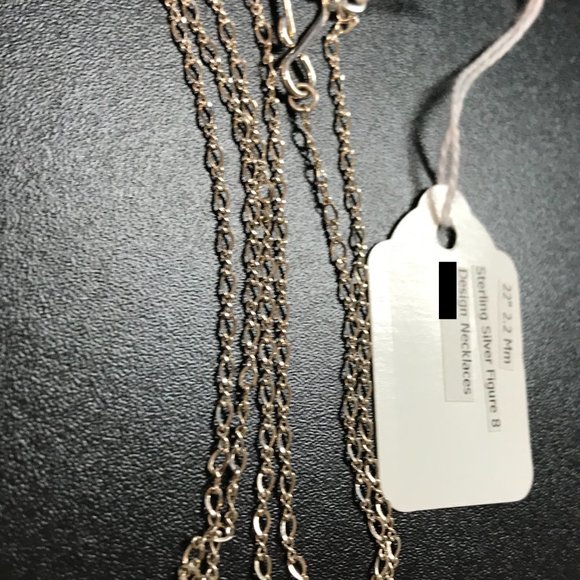22" Sterling Silver Figure 8 Design Necklaces - Picture 8 of 9